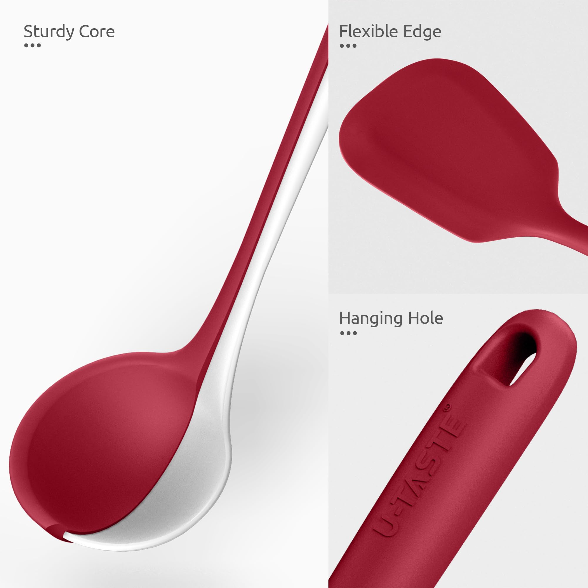 U-Taste serving utensil features ergonomic handle for comfortable cooking