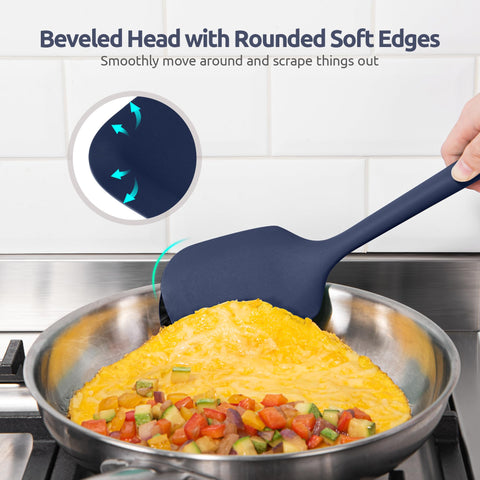 U-Taste silicone utensil set nonstick-safe-tip protects coating.