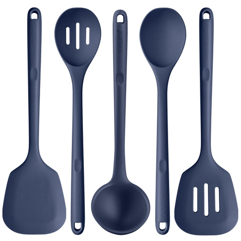 U-Taste silicone utensil set spatula with non-scratch tip for non-stick pans.