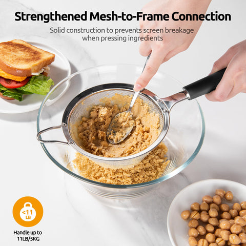 U-Taste small strainer ideal for tea, coffee, spices, and cocoa powder prep.