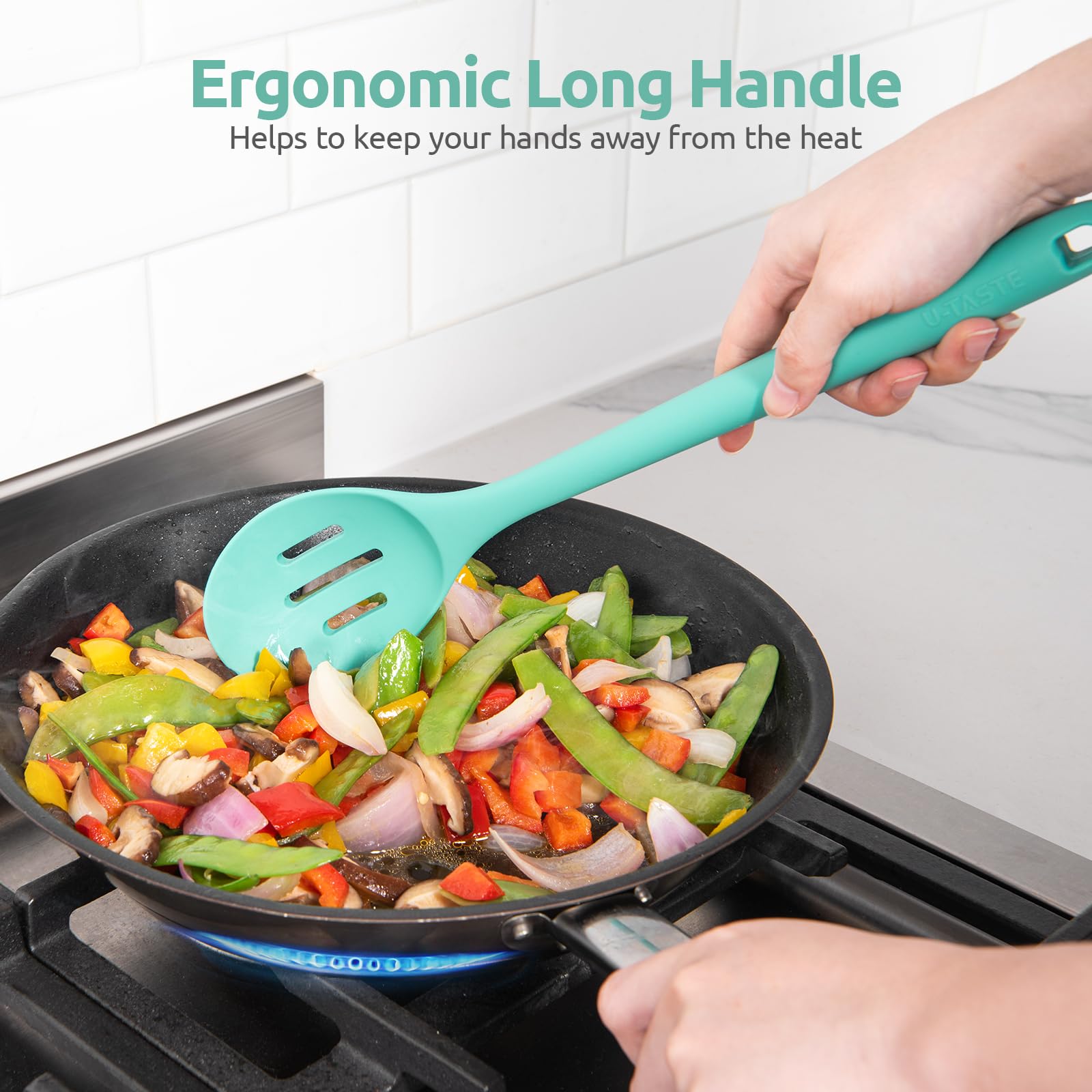 U-Taste inner-spine silicone spoon balances stiffness and flexibility.