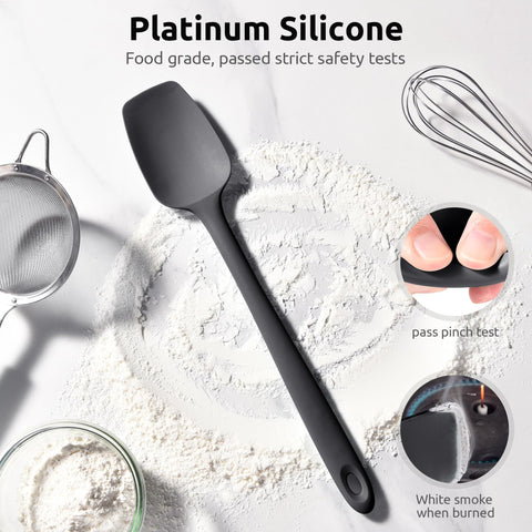U-Taste silicone spoonula with flexible edge for precise scooping.