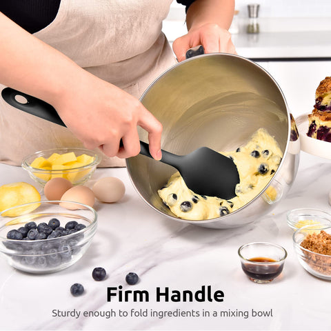 U-Taste wide spatula scrapes sides of bowls with ease.