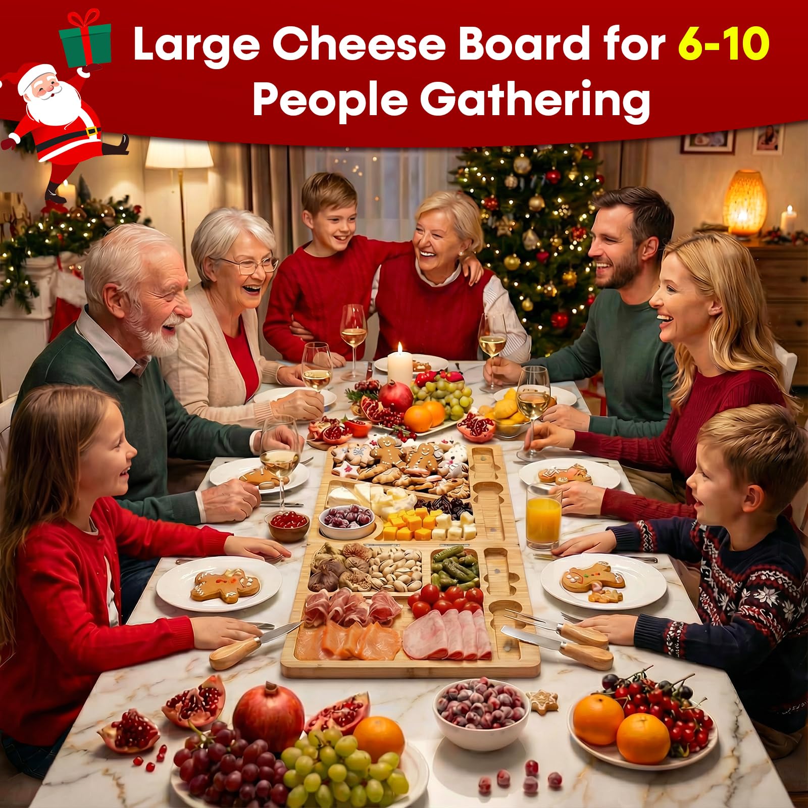 UTCG white elephant gift bamboo board showcases durable eco-friendly construction.