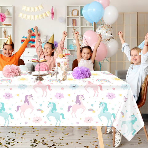 Utolily spread on rectangular table creates instant party ambiance.