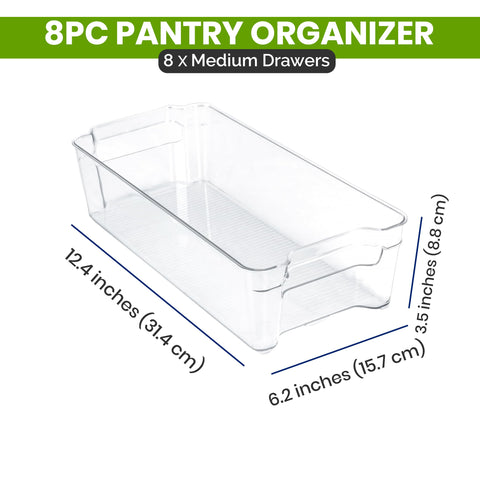 Utopia Home fridge organizer bin 8-pack stackable design saves space on shelves
