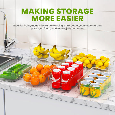 Utopia Home fridge organizer bin 8-pack transparent body helps locate items quickly