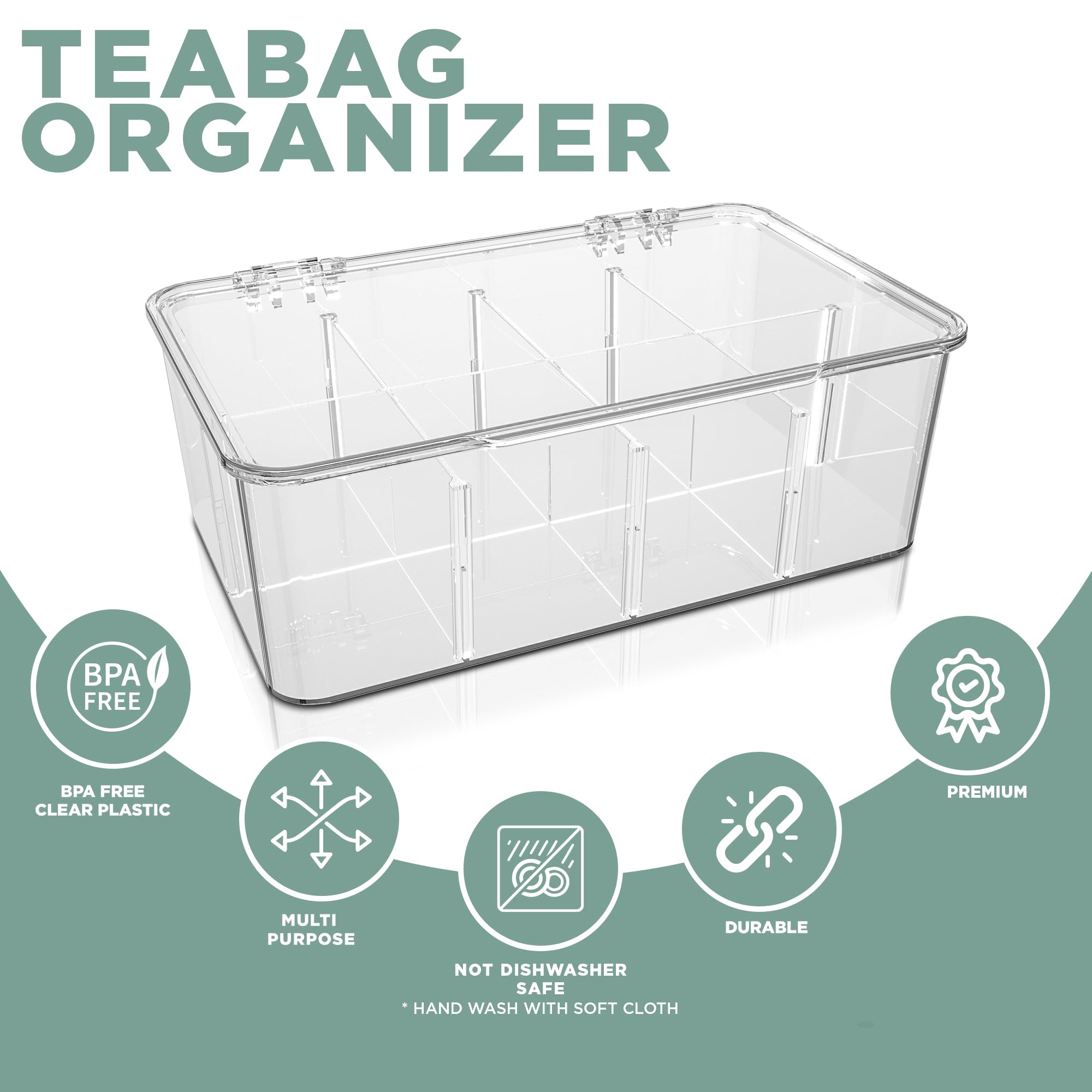 Utopia Home fridge storage bin keeps perishables or beverages neatly arranged.