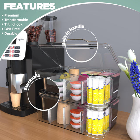 Utopia Home kitchen drawer dividers help section spices, tea, and snacks.