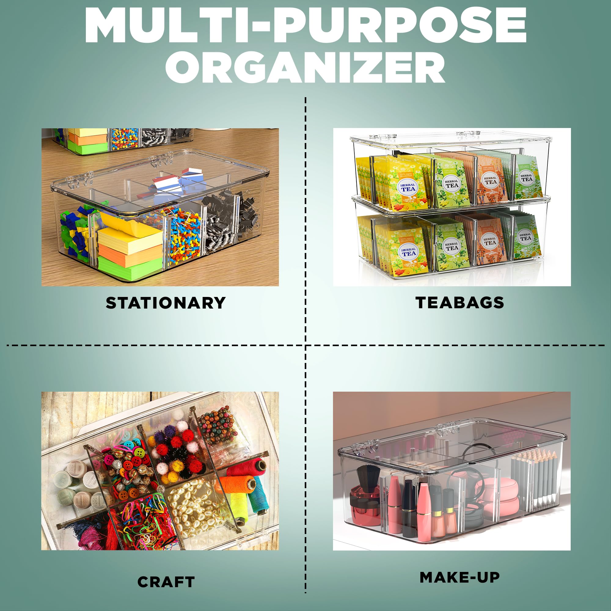 Utopia Home lids for containers allow secure stacking and spill-free storage.
