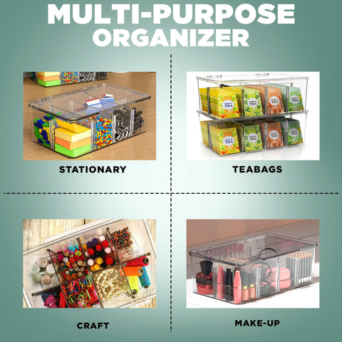 Utopia Home lids for containers allow secure stacking and spill-free storage.