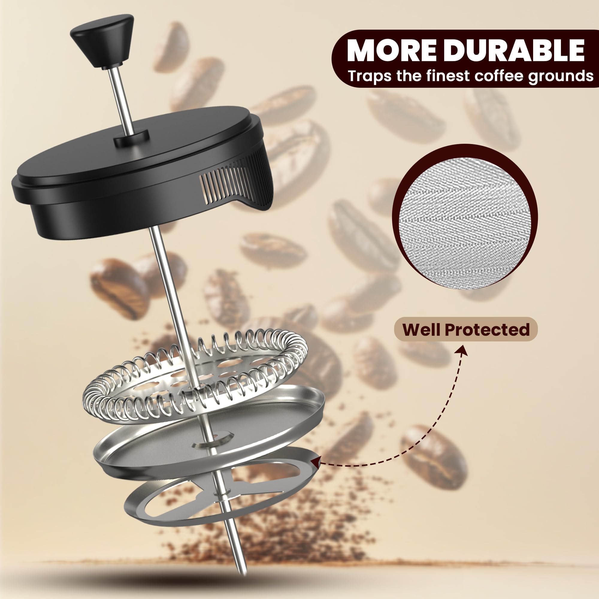 Utopia Kitchen 80-mesh filter system promises smoother, sediment-free coffee