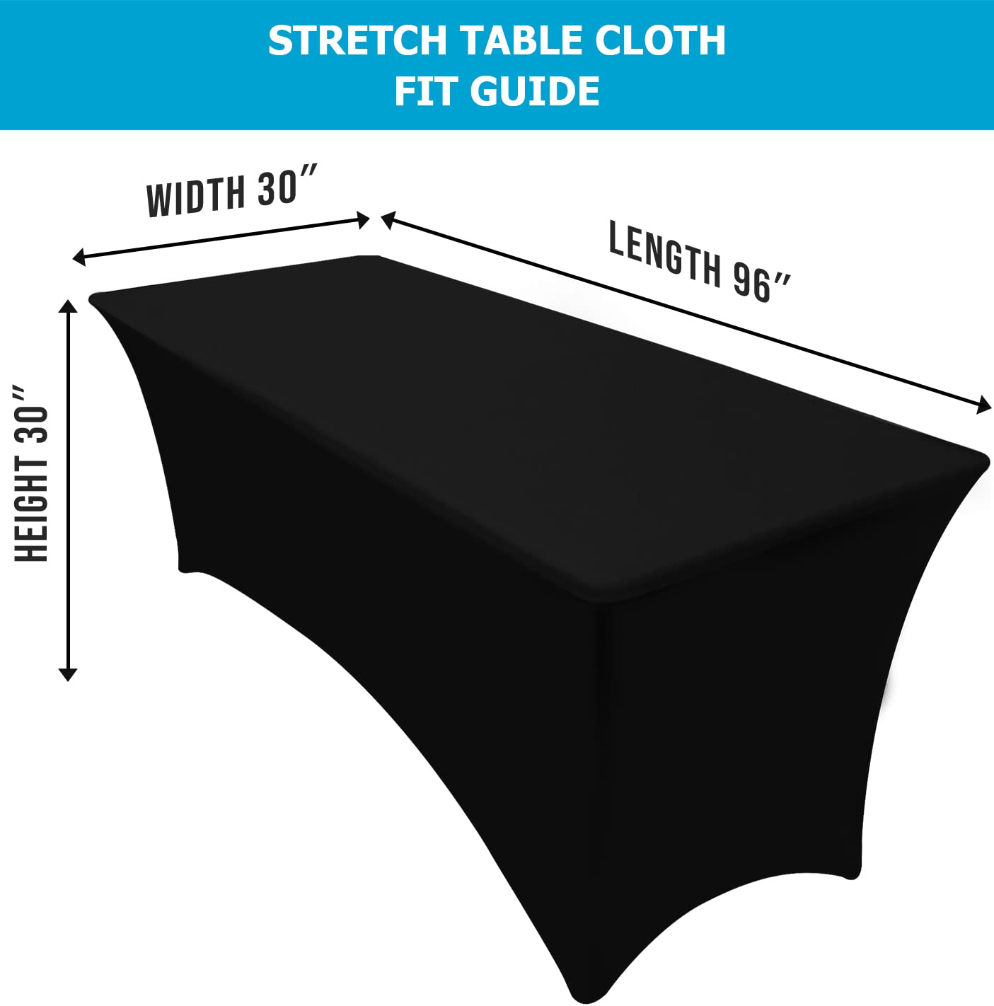 Utopia Kitchen tablecloth with reinforced leg pockets in use.