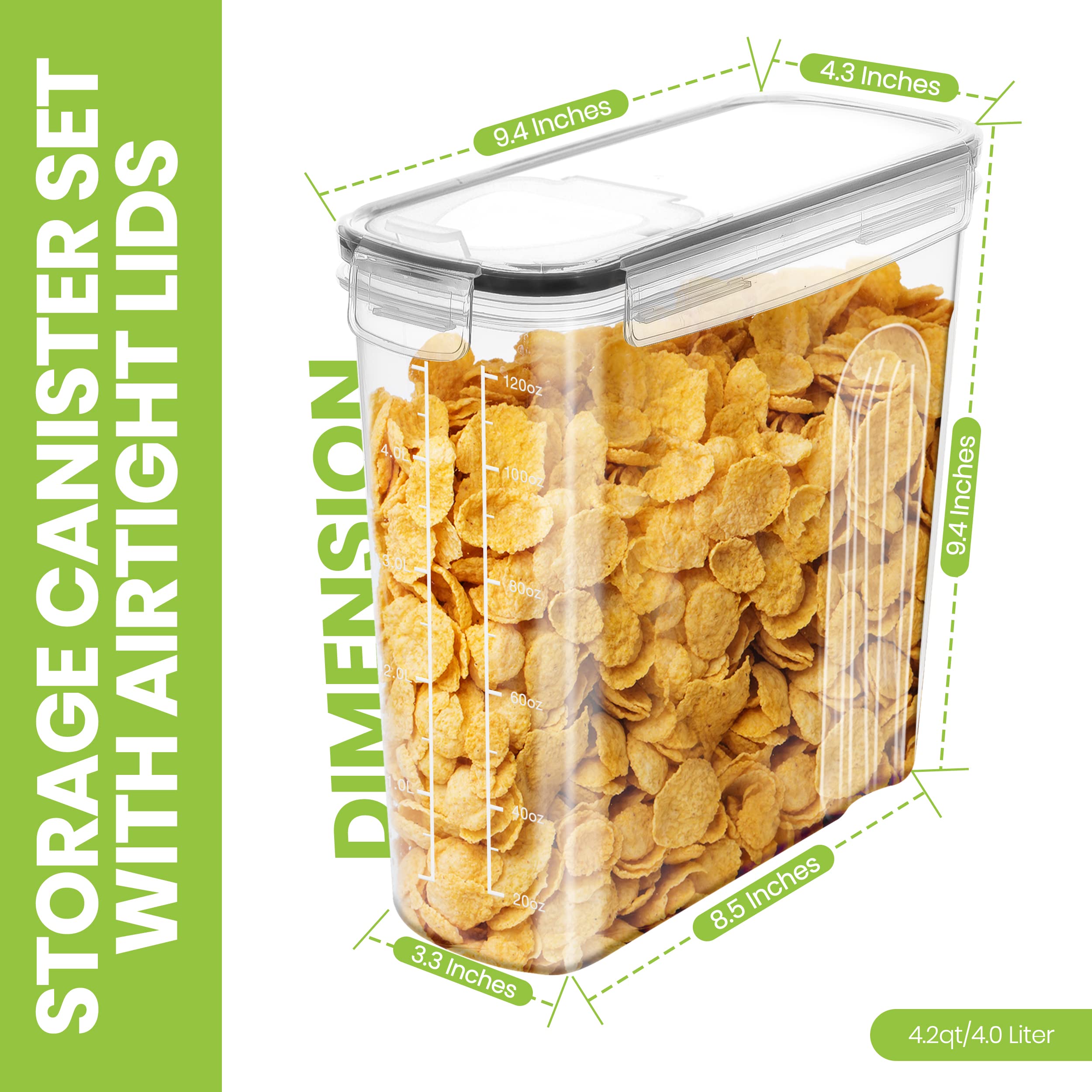 Utopia Kitchen airtight lids with pour spout for mess-free dispensing