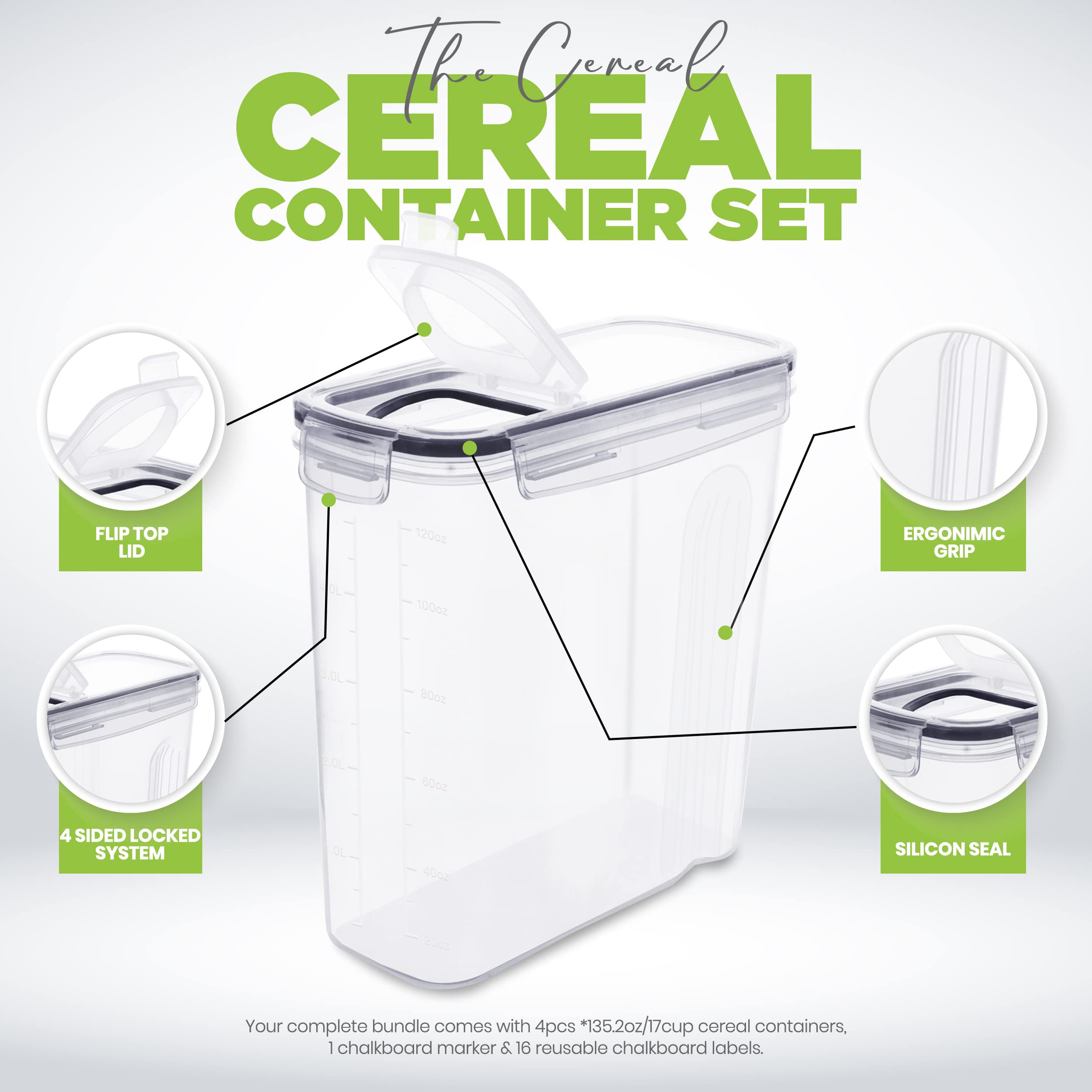 Utopia Kitchen transparent BPA-free containers for quick visibility.