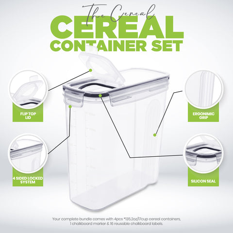 Utopia Kitchen transparent BPA-free containers for quick visibility.