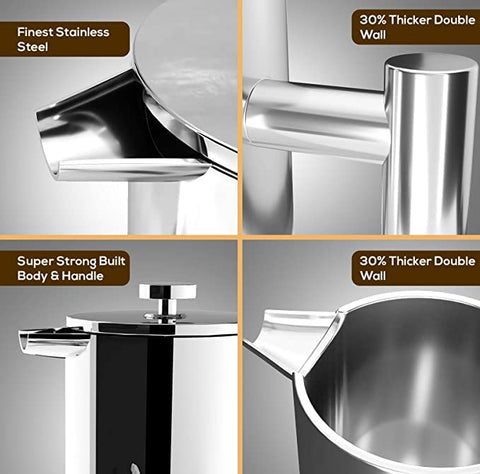 Dishwasher-safe French press simplifies cleanup after meals and gatherings.