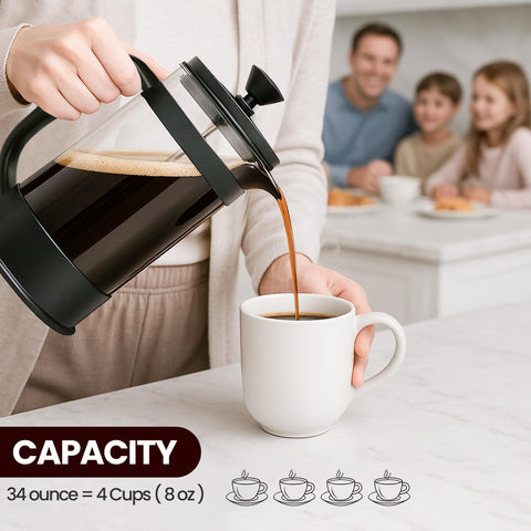Utopia Kitchen dishwasher-safe beaker and filter for easy cleanup