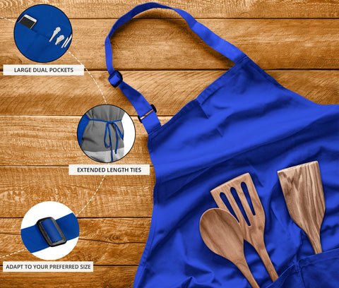 Utopia Kitchen divided front pockets for quick access to tools and notes.
