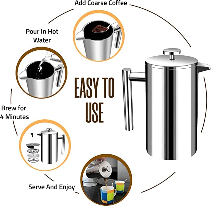 Four-layer filtration system delivers a cleaner cup and preserved aroma.