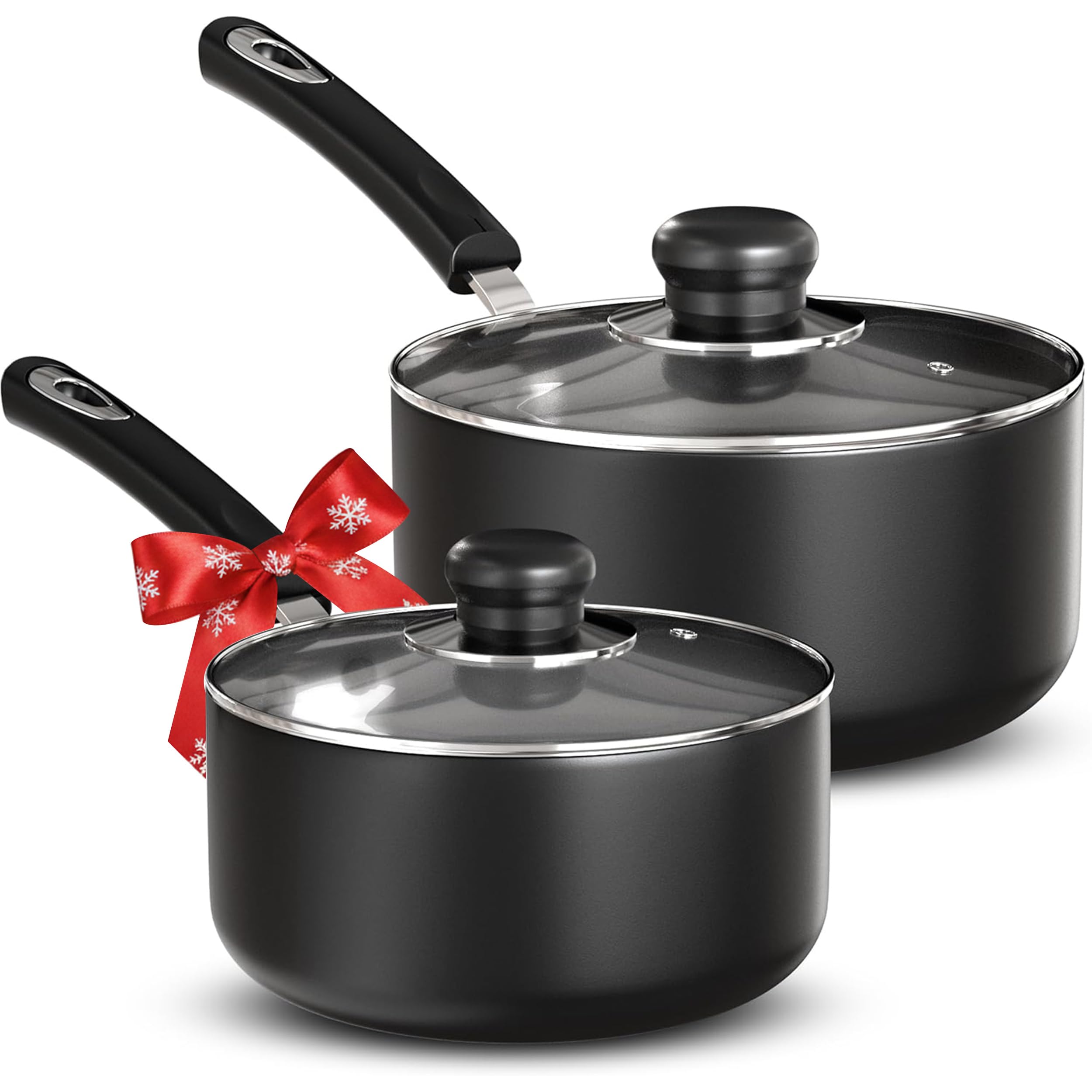 Utopia Kitchen nonstick saucepan 1qt with lid for easy release and quick sauces.