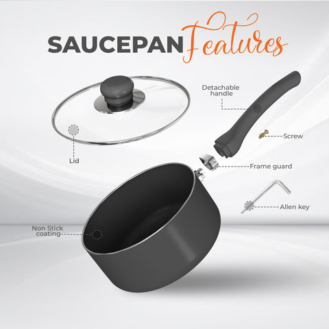 Utopia Kitchen glass lid view with steam vent for monitoring sauces.