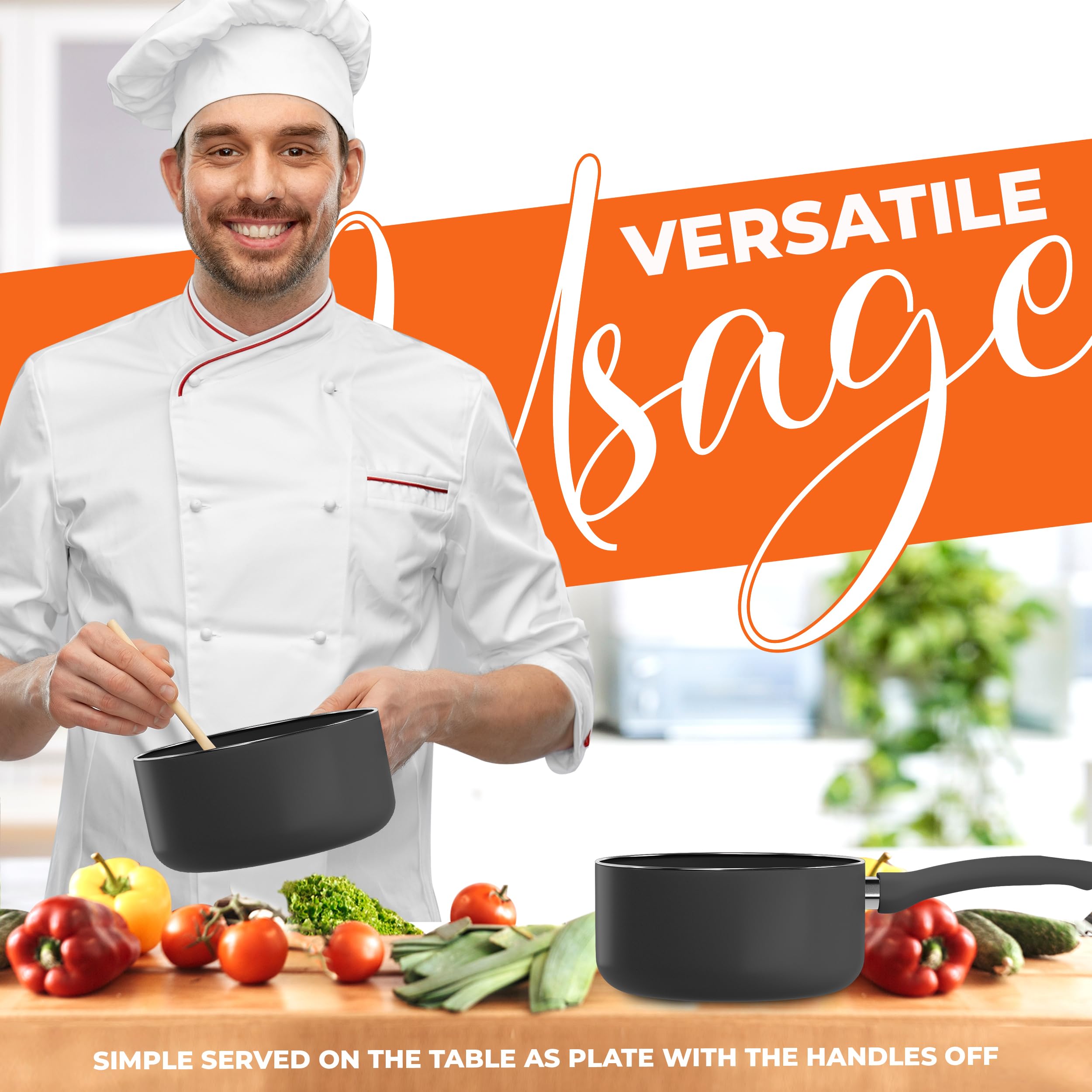 Utopia Kitchen pasta and sauce use demonstrates versatile cooking options.