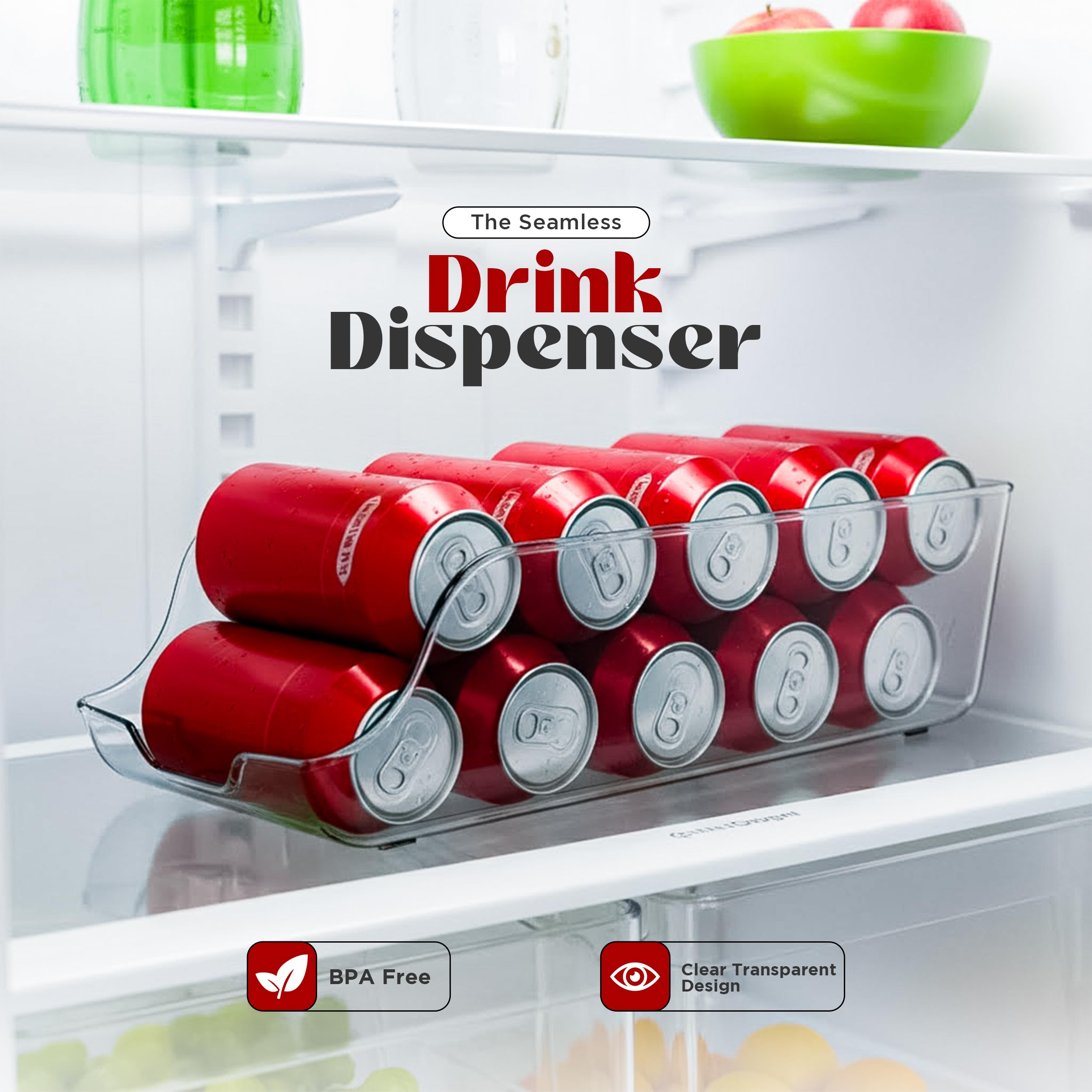 Utopia Kitchen stackable can organizer highlighting increased capacity for cans.