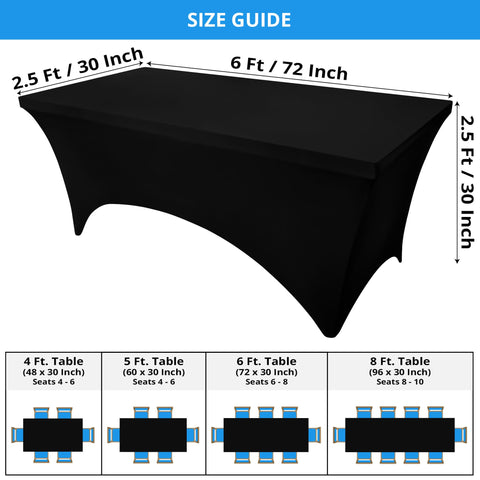 Utopia Kitchen spandex tablecloth close-up highlights reinforced leg pockets for stability