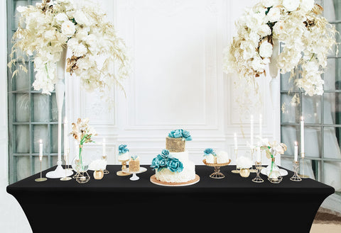 Utopia Kitchen Spandex Tablecloth fits 96L x 30W x 30H inch tables