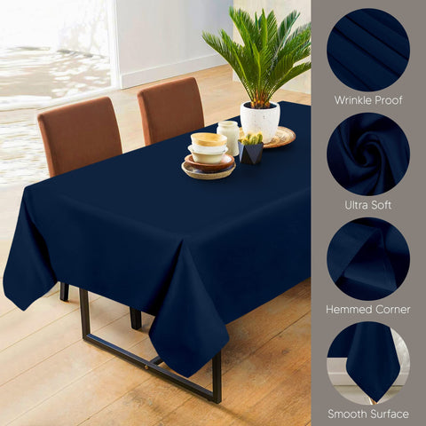 Utopia Kitchen stain-resistant table cloth protects surfaces during meals and parties.
