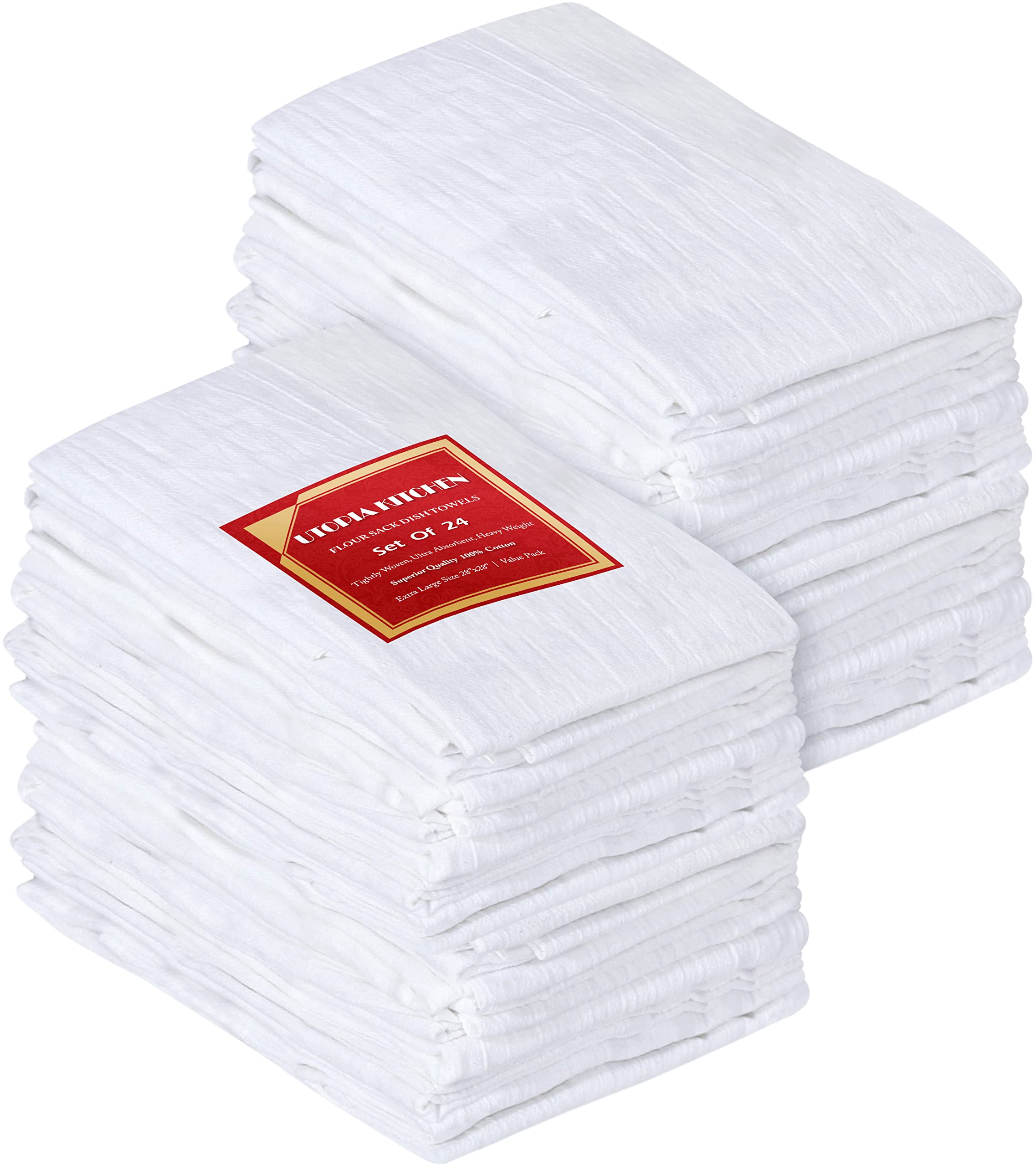 Utopia Kitchen flour sack towels 28x28 pack for daily cleaning and drying