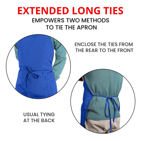 Utopia Kitchen wrinkle-free, durable material keeps aprons neat all day.