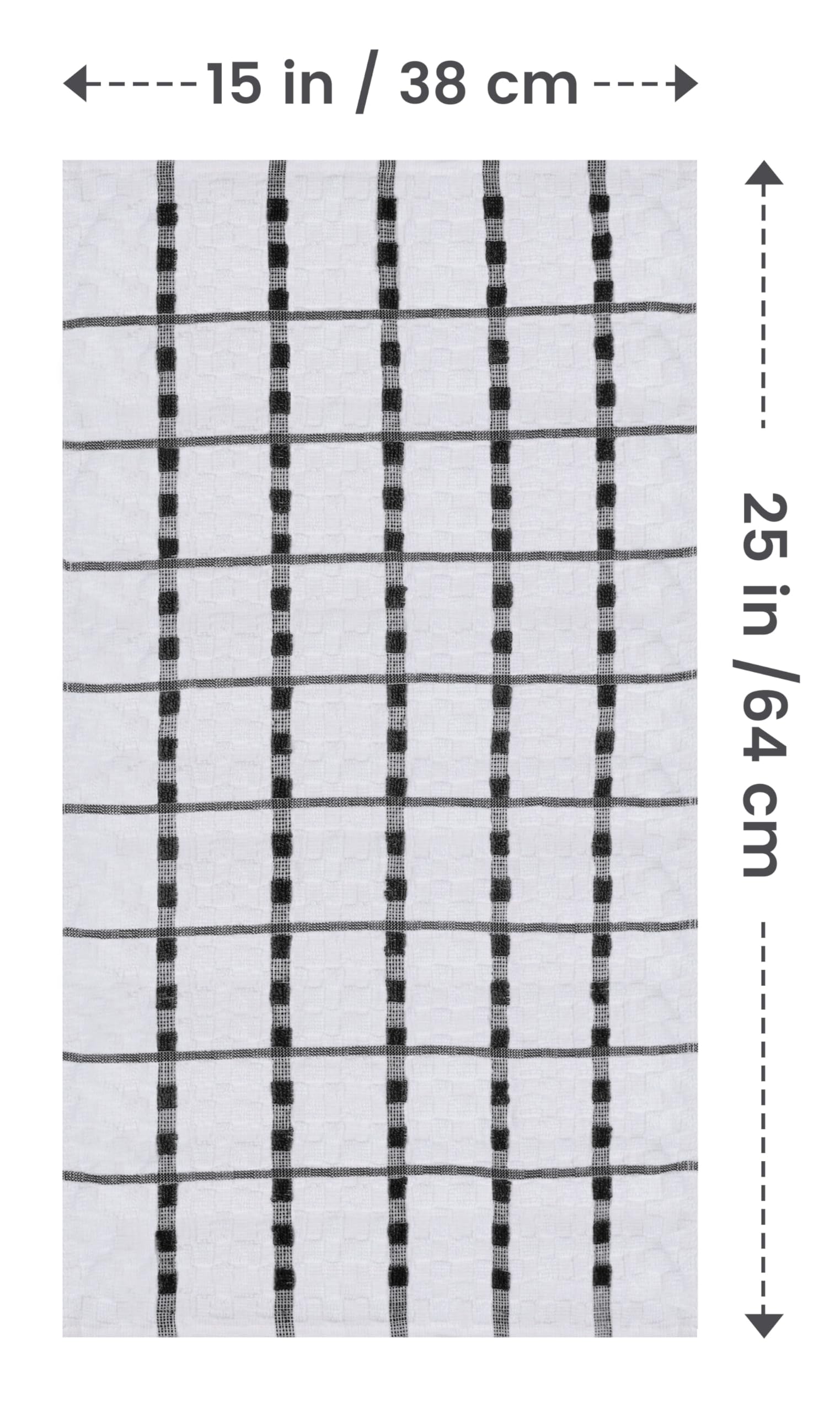 Utopia Towels 15x25 inches provide ample drying space for dishes and hands.