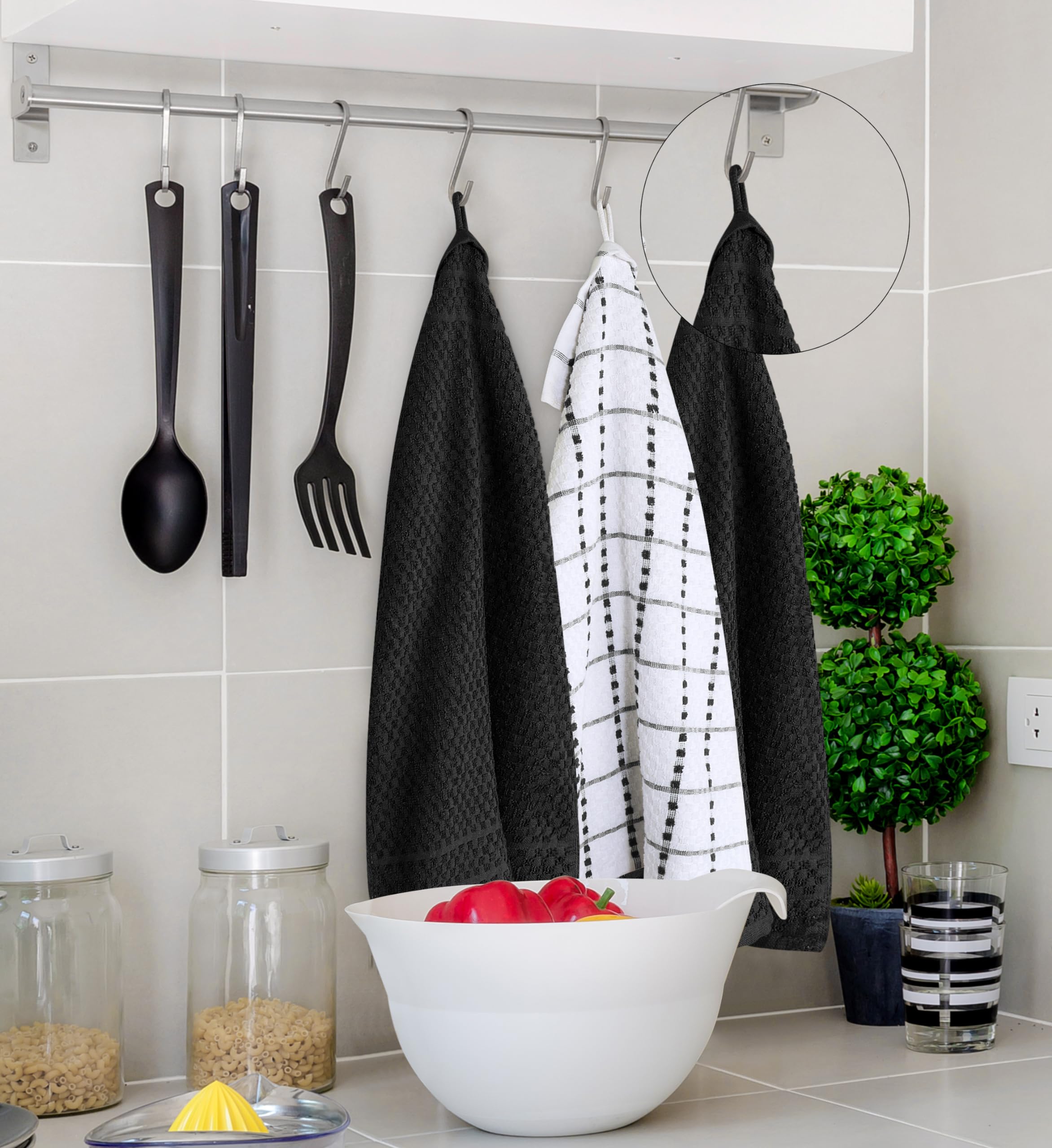 Utopia Towels practical kitchen towels for wiping surfaces and drying dishes.