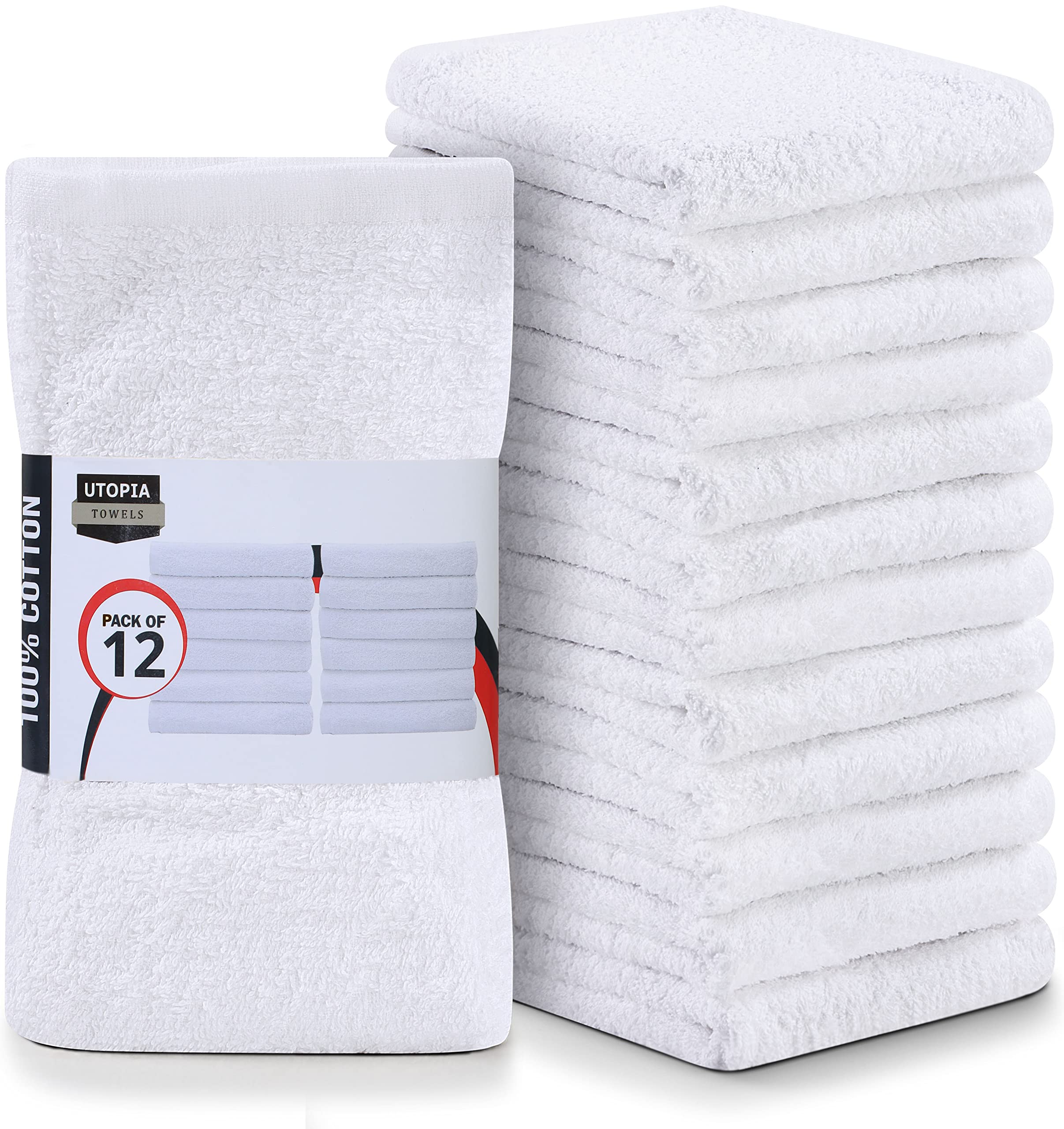 Utopia Towels kitchen bar mops pack 12, 16x19 inches for quick kitchen cleaning.