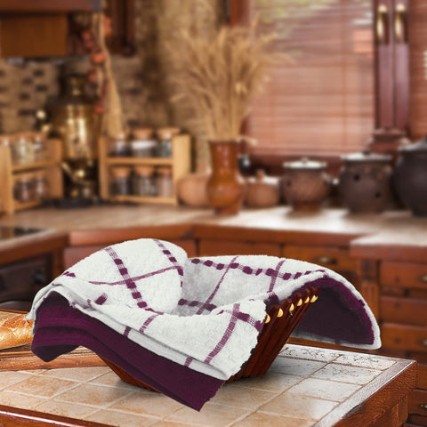 Utopia Towels two-tone grey and white towels provide versatile kitchen use.