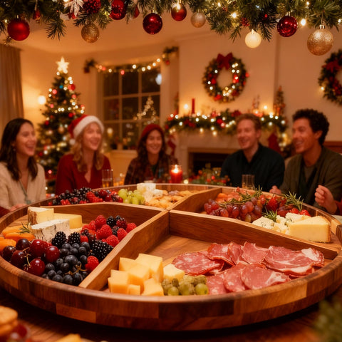Utoplike 23.6-inch round charcuterie board ideal for family meals