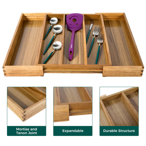 Utoplike Acacia organizer designed for knife and cutlery storage