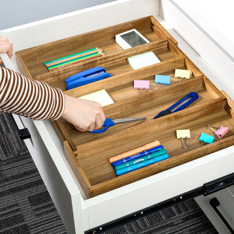Utoplike Acacia drawer organizer suitable for kitchen and other spaces