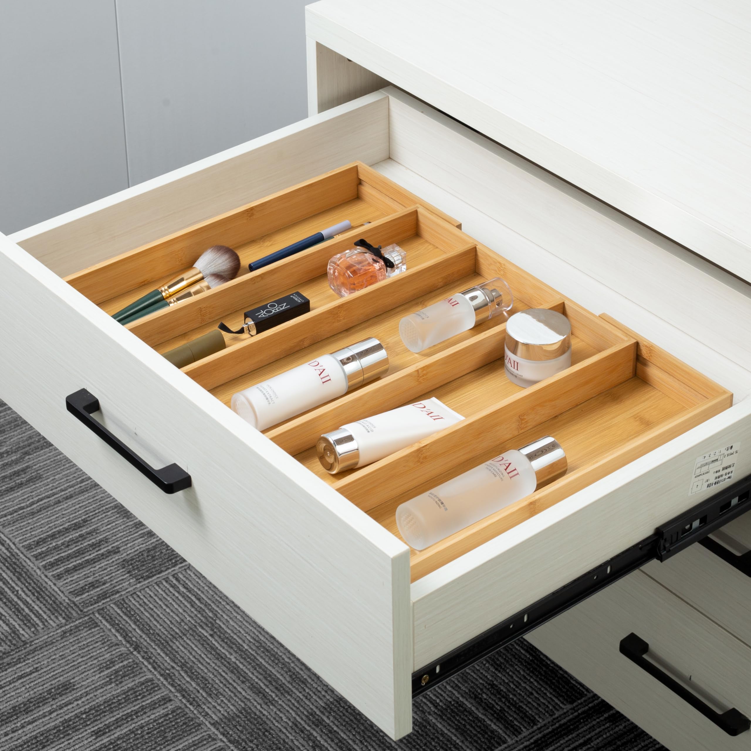 Utoplike easy care bamboo organizer complements modern kitchen interiors