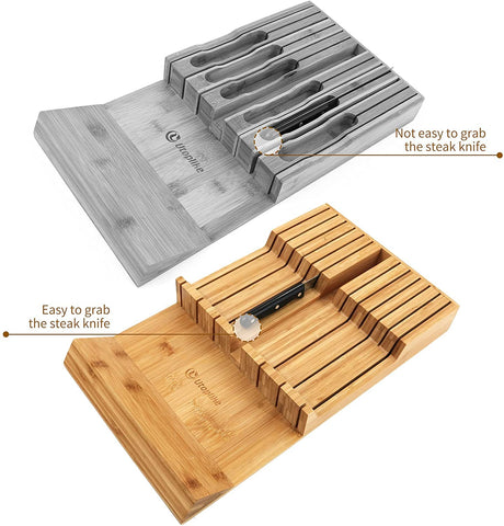 Middle slot in Utoplike block designed for sharpening steel keeping tools ready