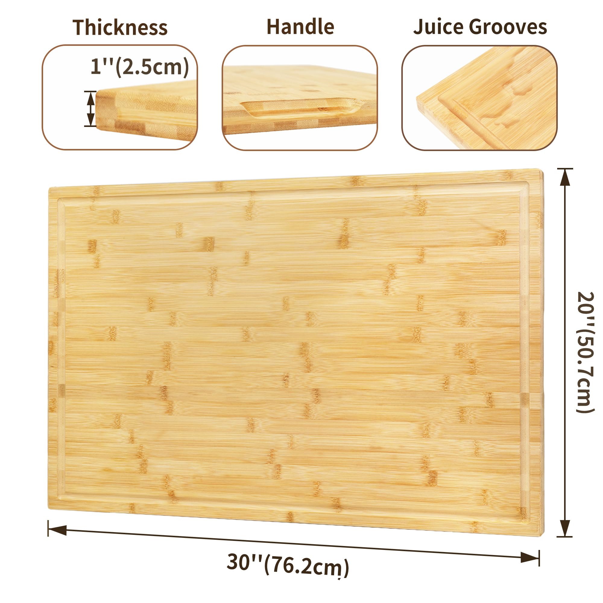 Utoplike juice groove front catches liquids during vegetable and meat prep.