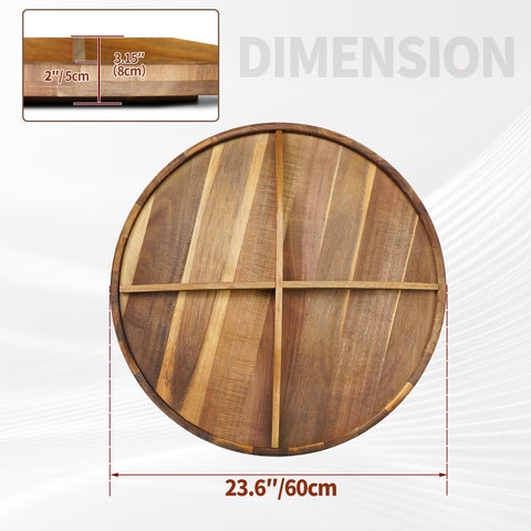 Utoplike acacia wood surface offering natural warmth and durability