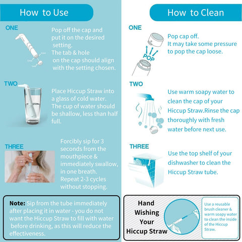 UTYPEE Hiccup Straw Pro showing water sip action to interrupt hiccups.