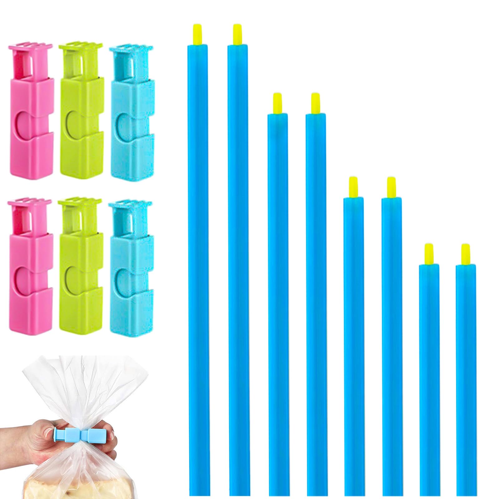 Uudimee chip clips 14pcs set with assorted sizes for versatile bag sealing.