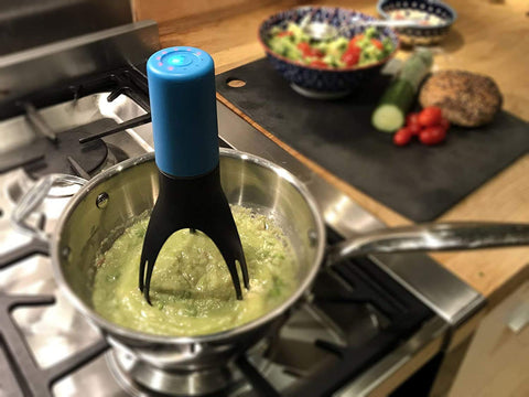 Uutensil Stirr compact size fits many pots and pans.