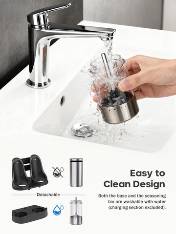 Large 95 ml capacity shown with clear container for easy refills.