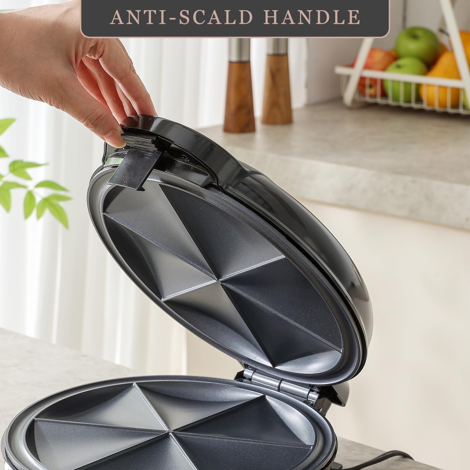 UVFAST non-stick cooking surface eases release and quick cleanup
