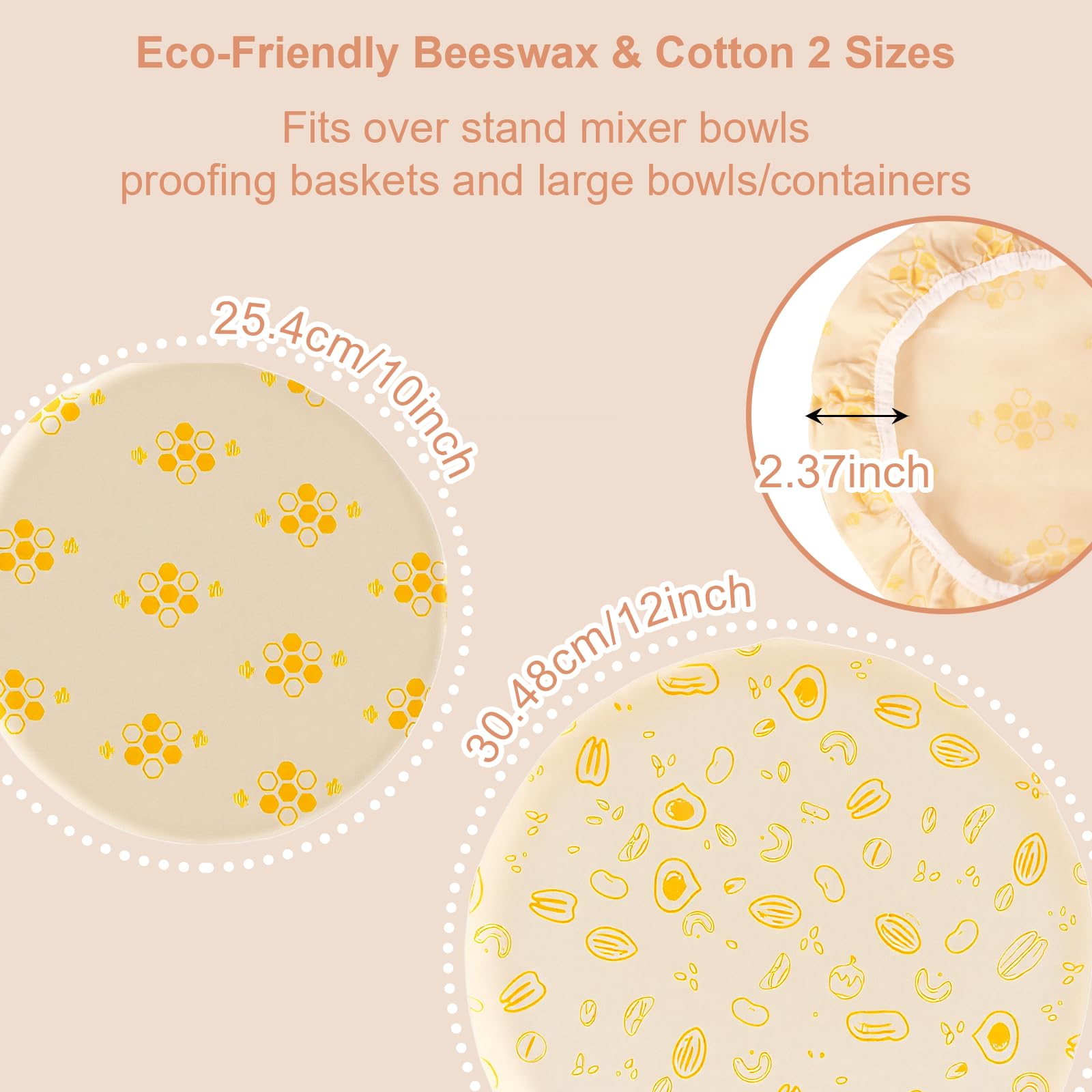 UWANJA 10-12 inch bowls with elastic-fit covers in use